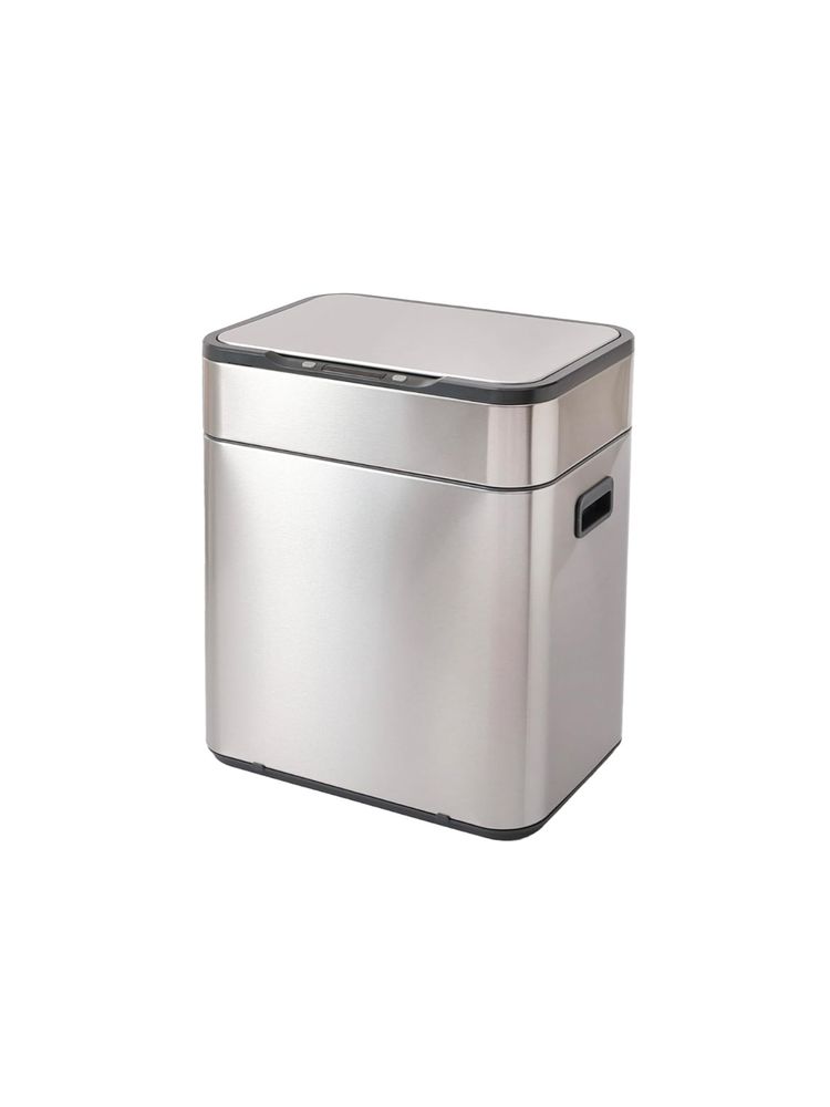 Kuber Industries Sensor Dustbin Dual Compartment Sensor Dustbin 13 LTR Silver-picture-18