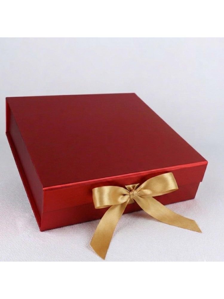 Awestuffs Red with Ribbon Elegant Folding Gift Boxes with Ribbon-picture-32