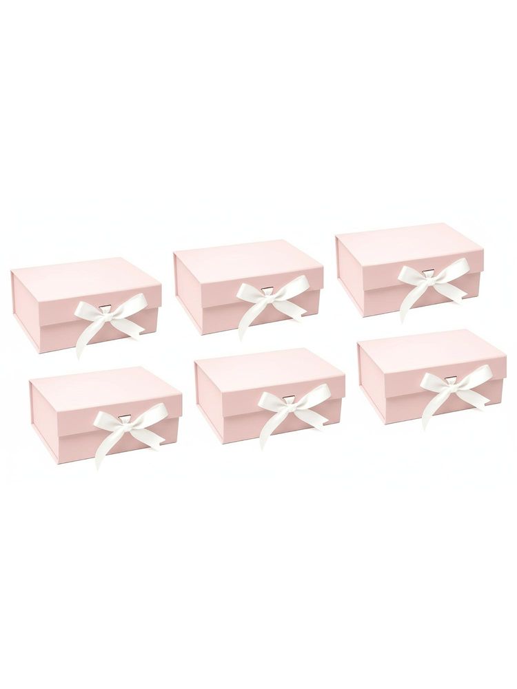 Awestuffs Pink Elegant Folding Gift Boxes with Ribbon-picture-35
