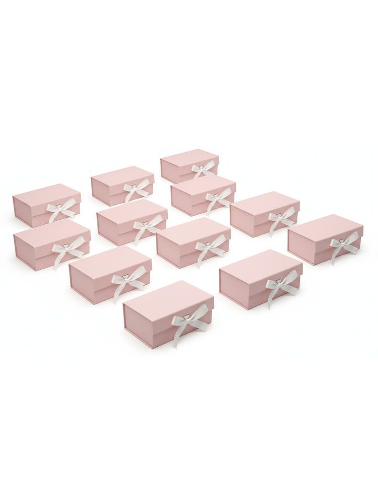Awestuffs Pink Elegant Folding Gift Boxes with Ribbon-picture-42
