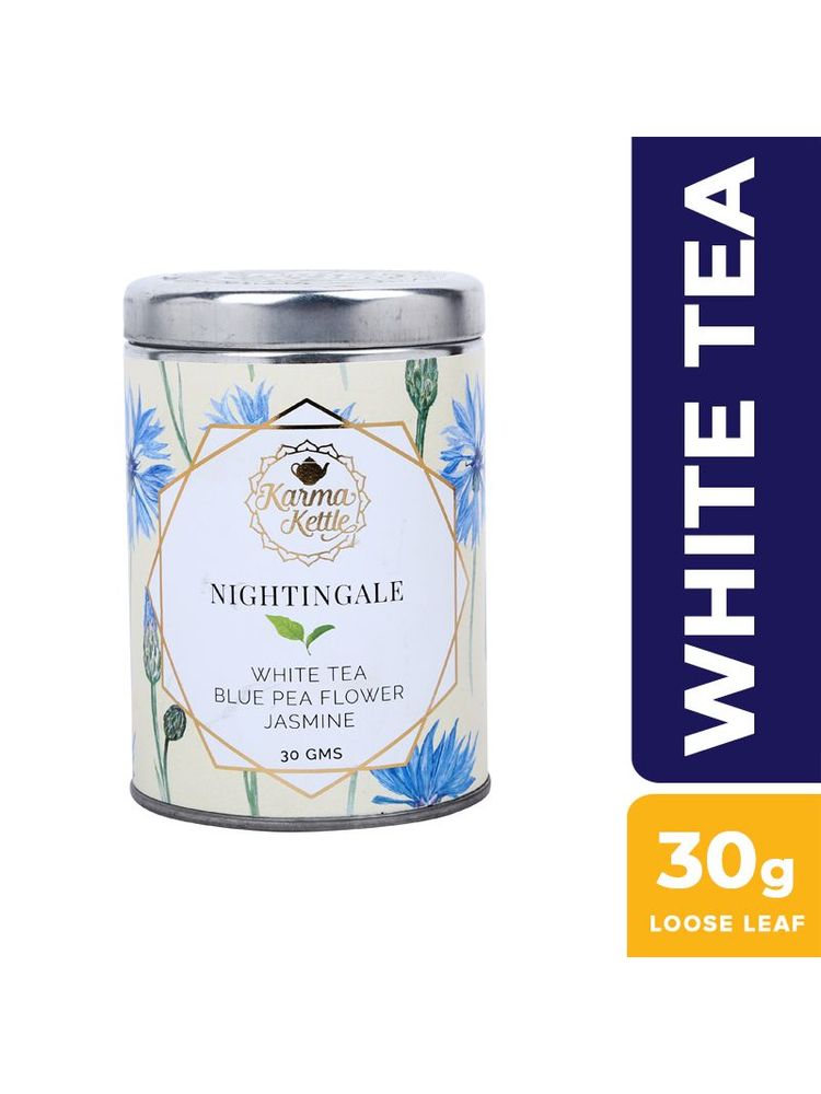 Karma Kettle Nightingale Silver Tips White Tea With Butterfly Pea Flower And Jasmine-picture-12