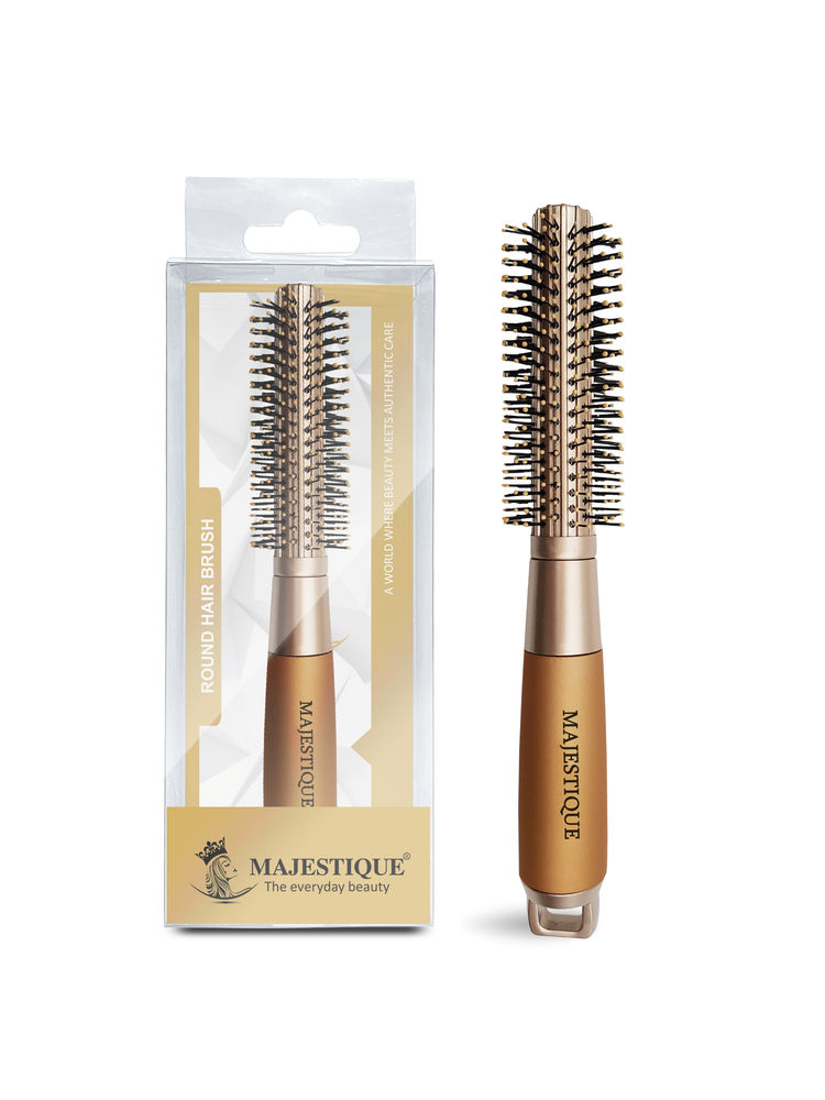 Majestique Golden Round Blow Drying Hair Brush with Refresh and Extended Nylon Bristles-picture-19