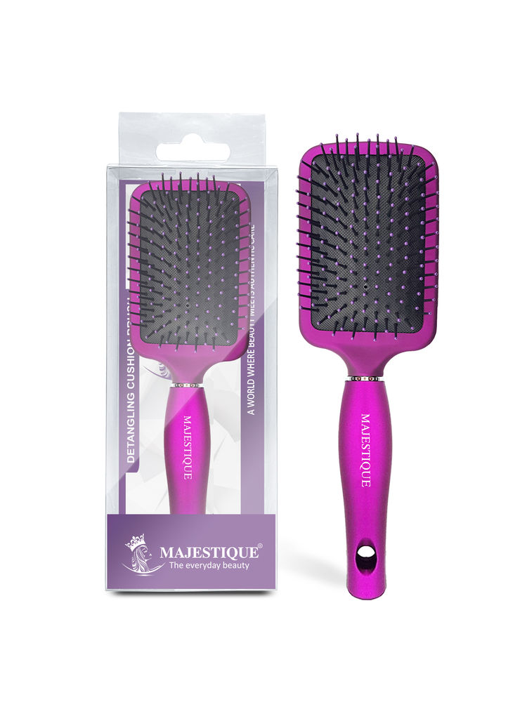 Majestique Purple Paddle Hair Brush - Refresh and Extend - Soft Nylon Bristles-picture-36