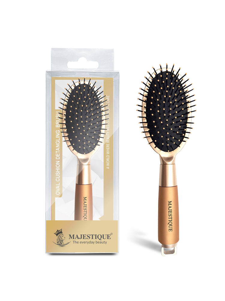 Majestique Golden Oval Detangler Brush - Friendly Detangling Brush Ultra-Soft Tipped Nylon-picture-46