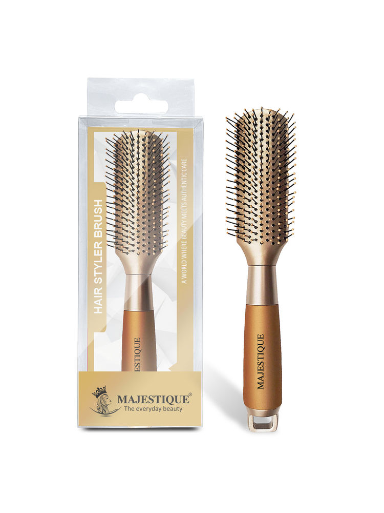 Majestique Golden Fusion Vent Hair Brush for Blow Drying - Styling and Solon for Men and Women-picture-11