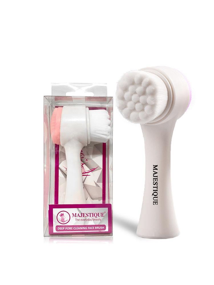 Majestique Dual Side Facial Deep Pore Cleansing face Brush Color May Vary
