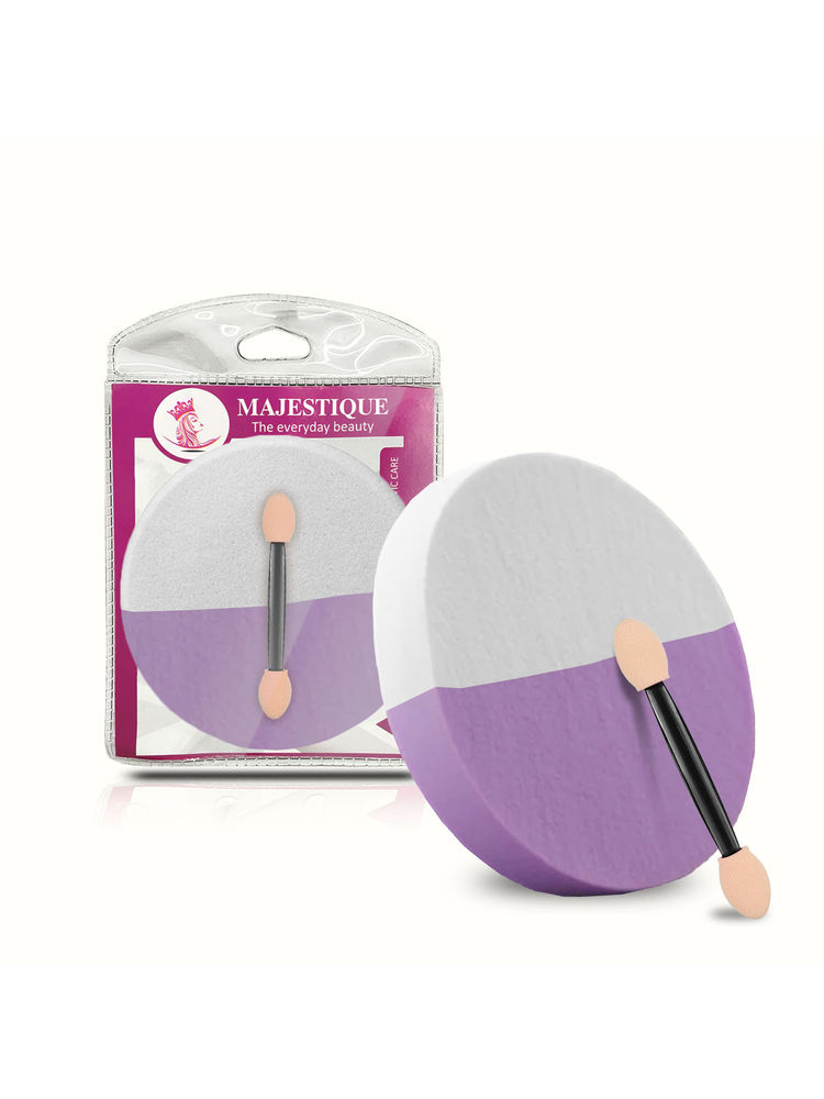 Majestique Round Make Up Facial Face Soft Sponge - Powder Puff - Color May Vary-picture-21
