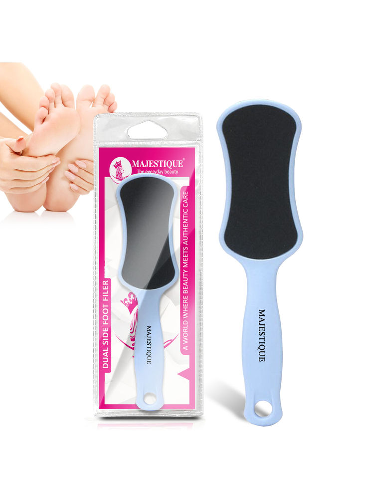 Majestique Foot Scrubber - Callus Remover & Pedicure Tool for Wet & Dry Feet - Color May Vary