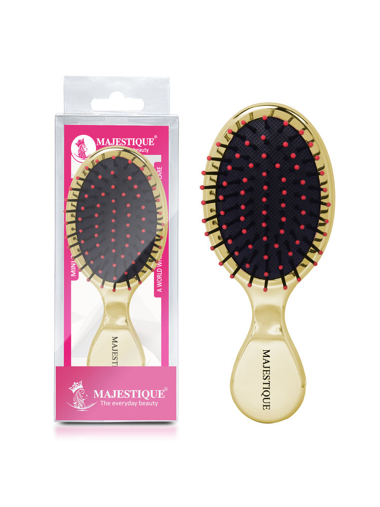 Majestique Mini Pocket Detangling Hair Brush - Massage Paddle for Adults & Kids - Color May Vary-picture-22