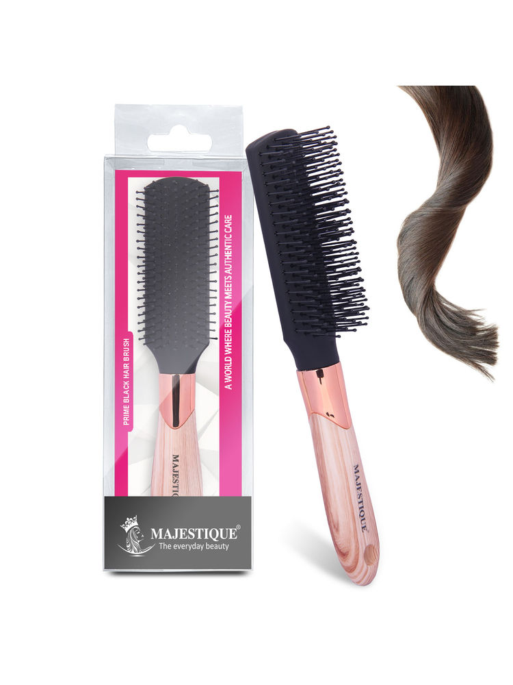 Majestique 8 Row Flat Series Hair Brush - Bio-Friendly Detangling Brush-image-46