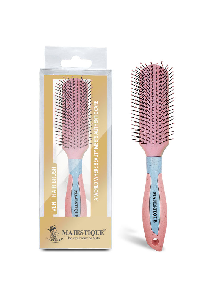 Majestique Flat Hair Brush - All-Purpose Brush for Short Thick Tangles Hair - Color May Vary-image-26