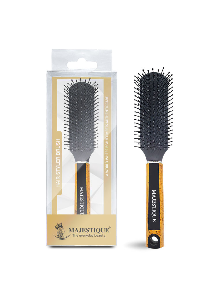 Majestique 8 Row Flat Series Hair Brush - Bio-Friendly -Ultra-Soft Tipped Nylon - Color May Vary-picture-16