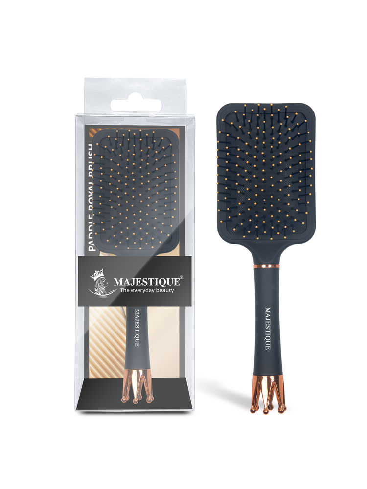 Majestique Crown Series Paddle Brush with A Large Cushion HR152, Smoothing Detangling-picture-26