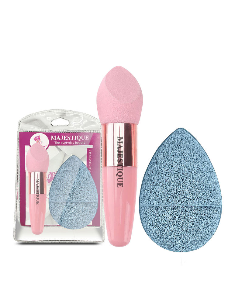 Majestique Facial Cleaning Sponge With Cut Makeup Sponge - Color May Vary-picture-28