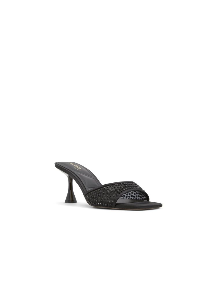 Aldo Agatha Womens Black Sandal Heels-image-7