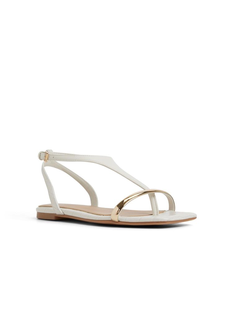 Aldo Catlyn Womens White Sandal-image-9