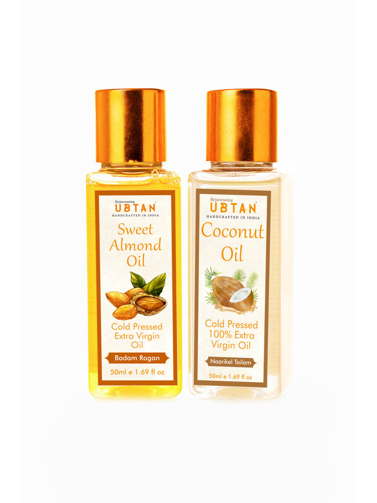 Rejuvenating UBTAN Almond & Coconut Cold Pressed Oil Combo-image-31