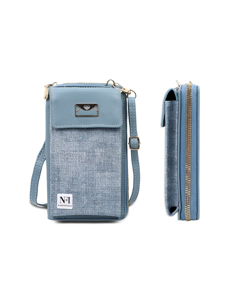 NFI Essentials Women's Mobile Cell Phone Holder Pocket Wallet Hand Purse Clutch Crossbody Sling Bag