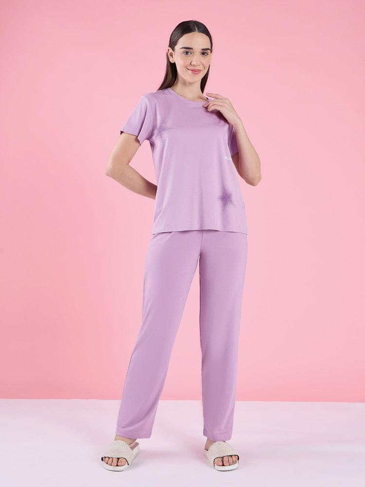 Sweet Dreams Womens Pyjama with Top Pink-picture-14