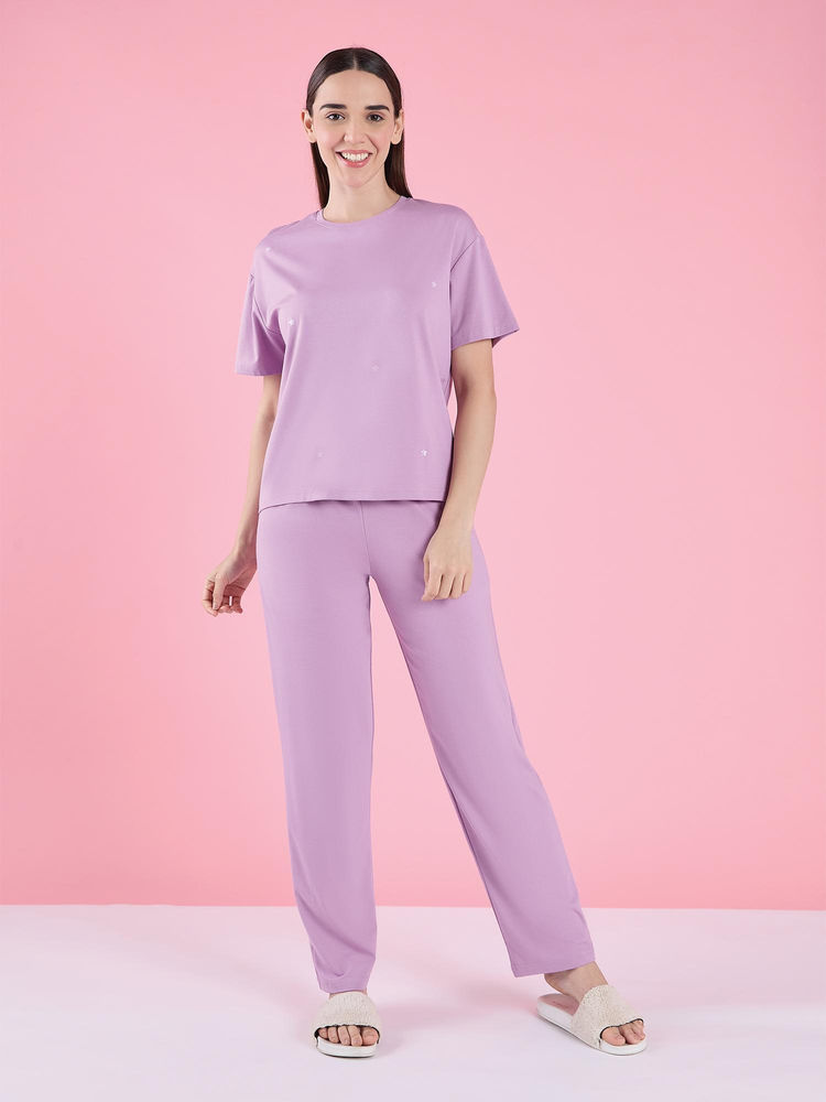 Sweet Dreams Womens Pyjama with Top Pink-picture-13