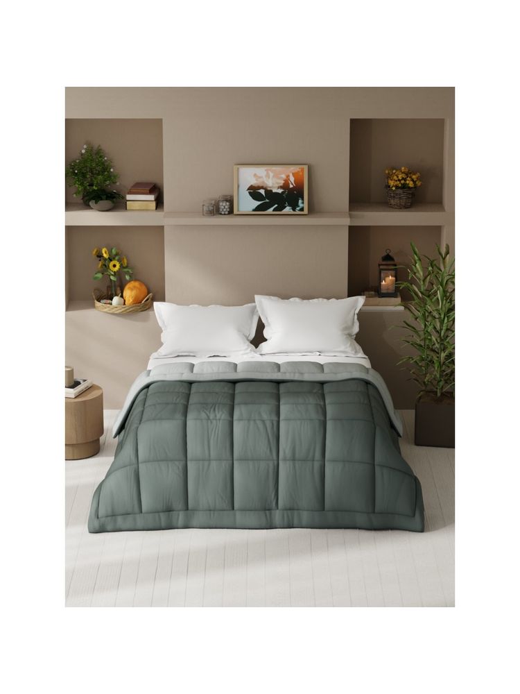 KOPA Reversible Double Bed Comforter (Feather Lite) Grey (Queen)-image-30