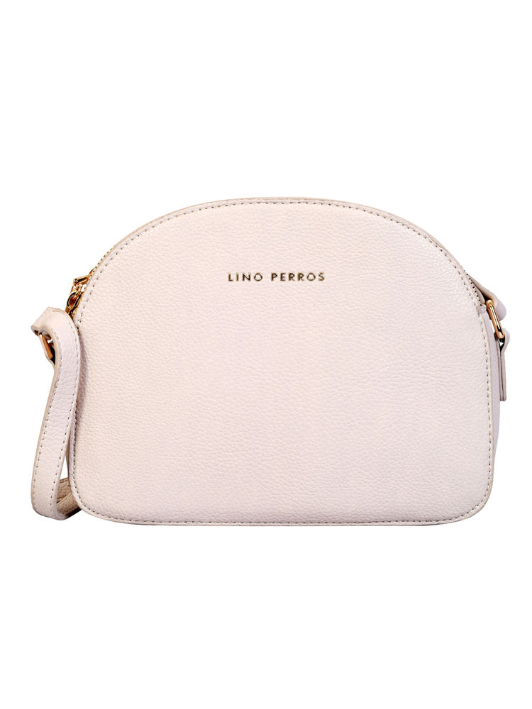 Lino Perros Women's White Synthetic Leather Sling Bag-picture-12