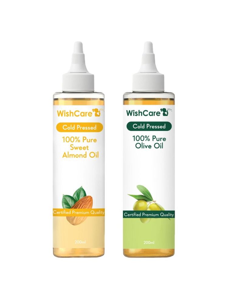 Wishcare 100% Pure Cold Pressed Olive Oil & Badam Rogan Sweet Almond Oil-image-43