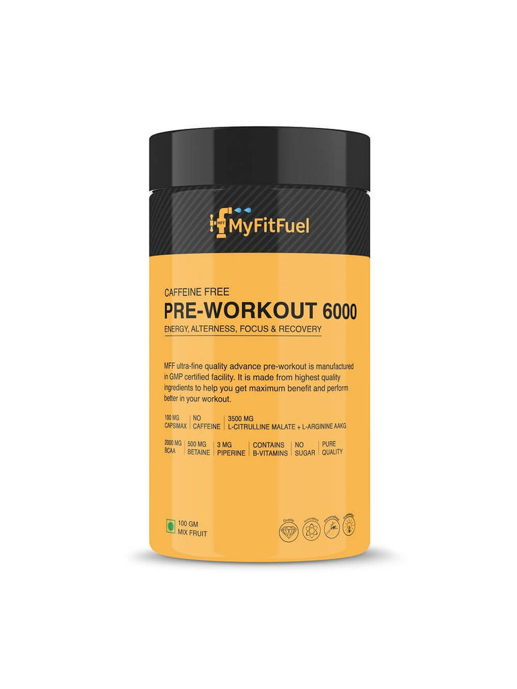 MyFitFuel Caffeine Free Pre Workout 6000 Mix Fruit