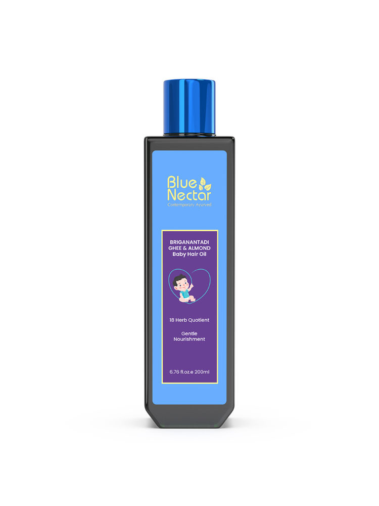Blue Nectar Baby Hair Oil With Organic Ghee & Almond Oil
