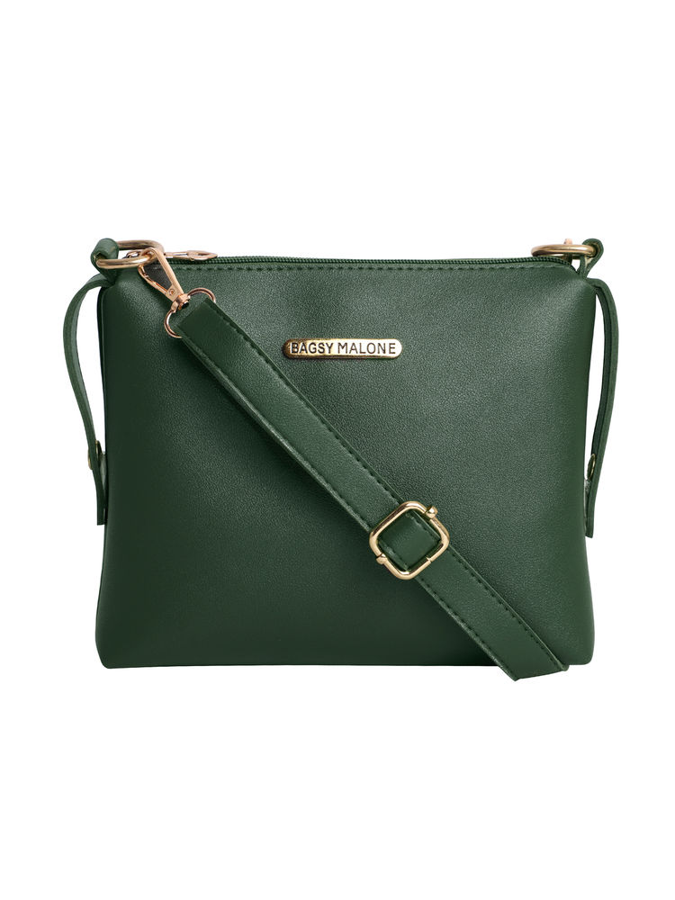 Bagsy Malone Green Color Uber Cool Sling Bag
