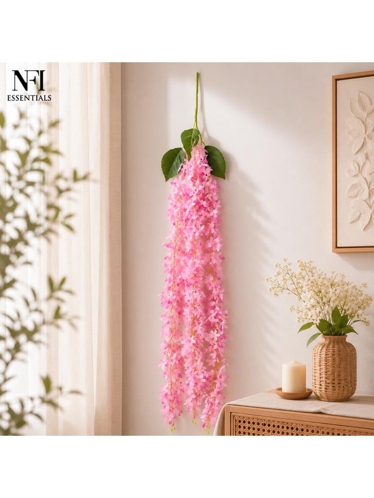 NFI Essentials Artificial White Hanging Wisteria Vine For Home Decoration-picture-38