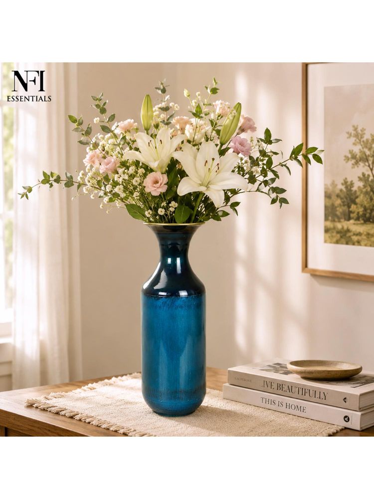 NFI Essentials Metal Flower Vase For Living Room & Office Home Decor-image-9