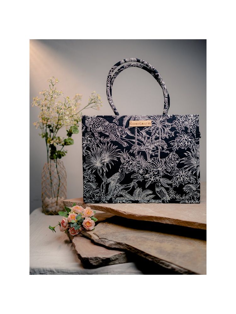 NR BY NIDHI RATHI Floral Printed Structured Tote Bag-image-21