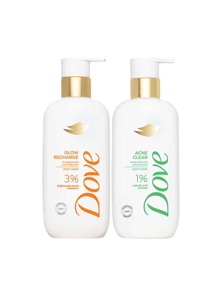 Dove Glow Recharge Exfoliating & Acne Clear Serum Body Wash Combo-picture-5