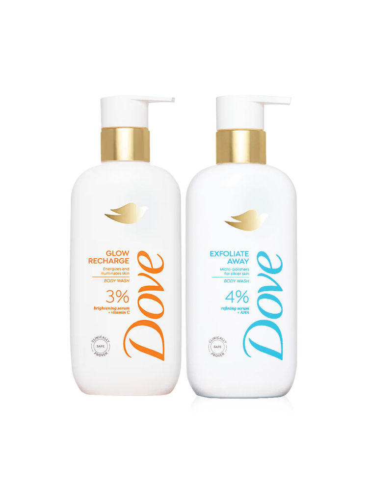 Dove Glow Recharge Exfoliating & Exfoliate Away Serum Body Wash Combo-picture-27
