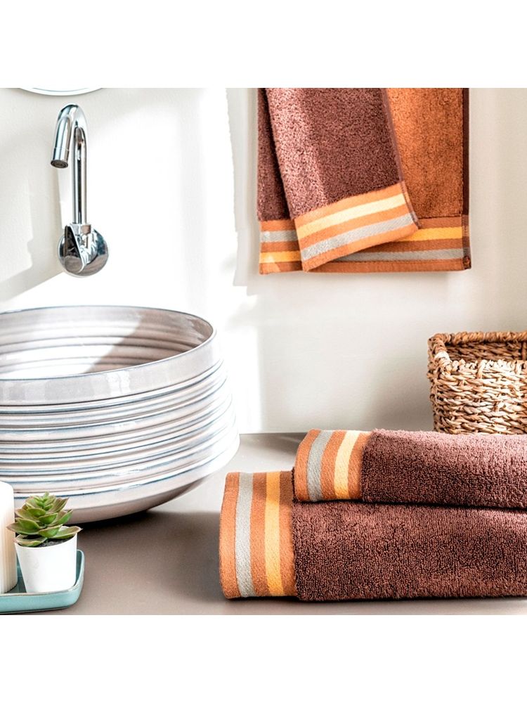 ddecor live beautiful DDecor Live Beautiful, Pack of 2 Hand Towel, GSM - 500, Colour - Brown (2)-picture-37