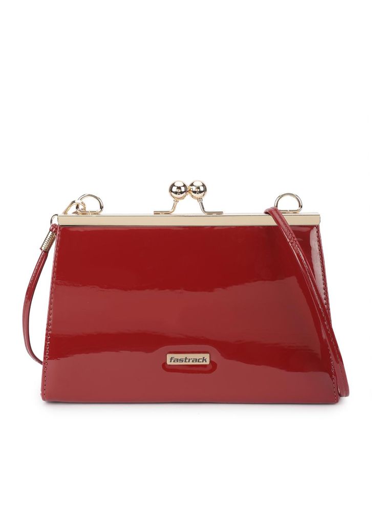 Fastrack Red Plain Clutch-image-13