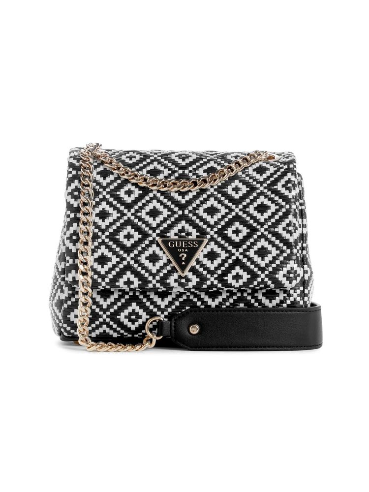 guess fashion Guess Women'S Braided Black Polypropylene Ranee Crossbody Bag-picture-12