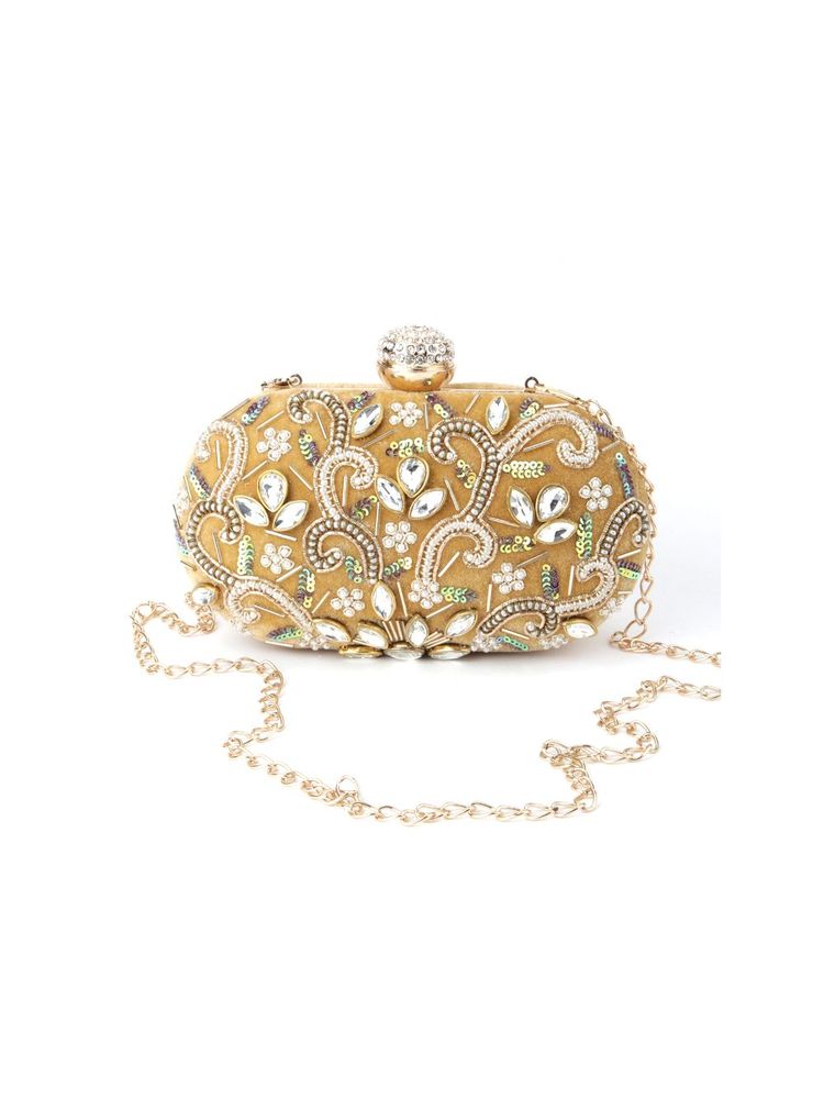 Odette Exquisite Mustard Yellow Clutch