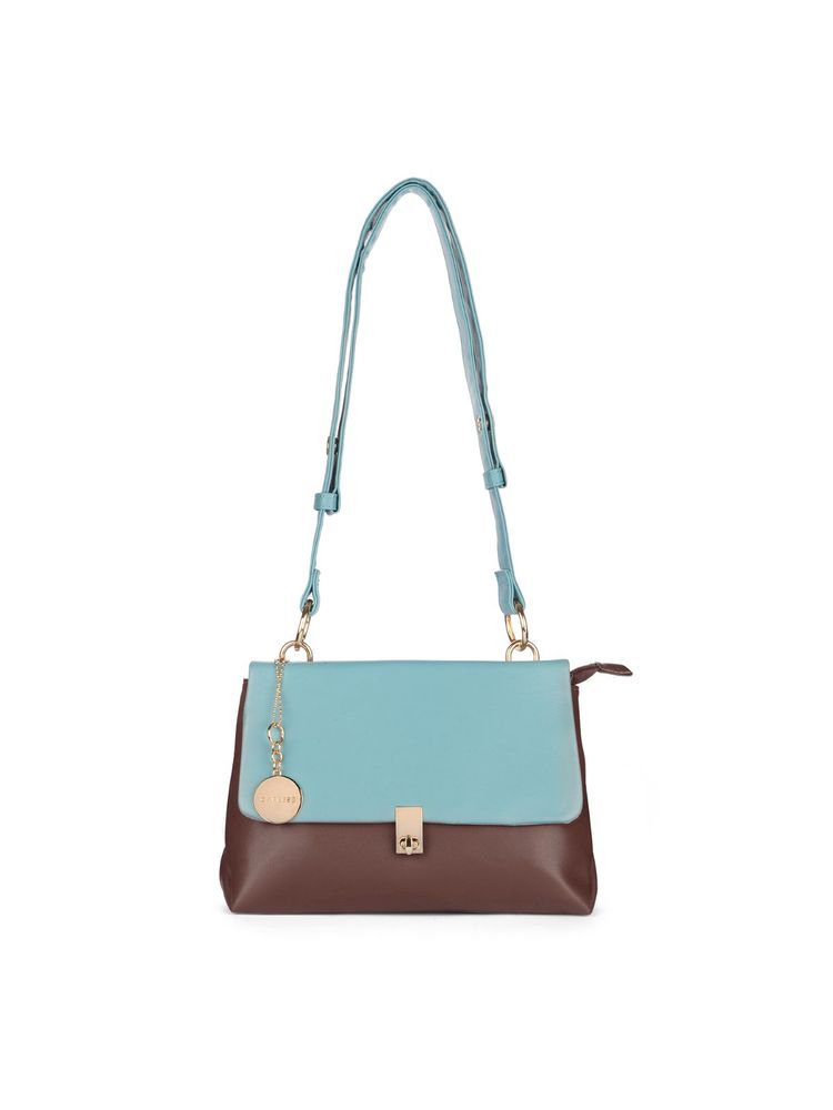 Caprese Fenne Satchel Small Blue & Choco-picture-10