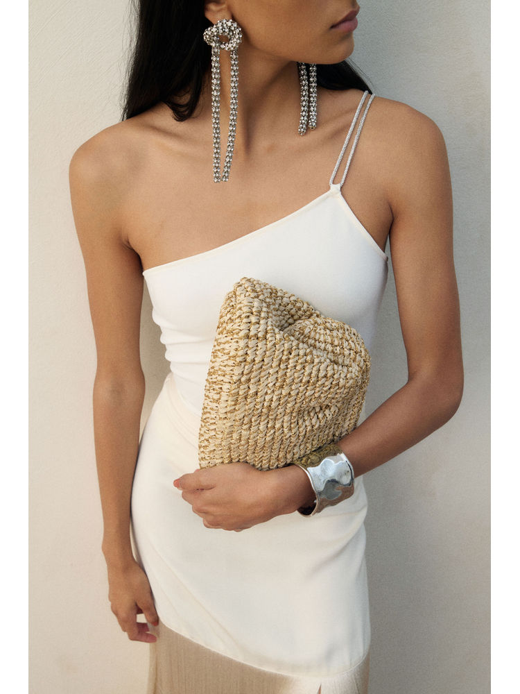 H&M Straw clutch Bag Beige-picture-48