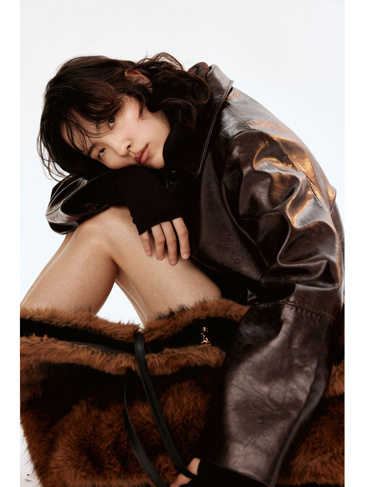H&M Oversized tote bag Brown-picture-14