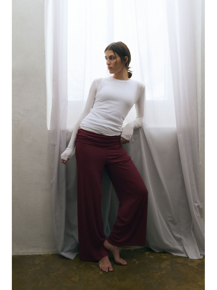 H&M MOVE Women Red Foldover-Waist Sports Trousers-picture-21