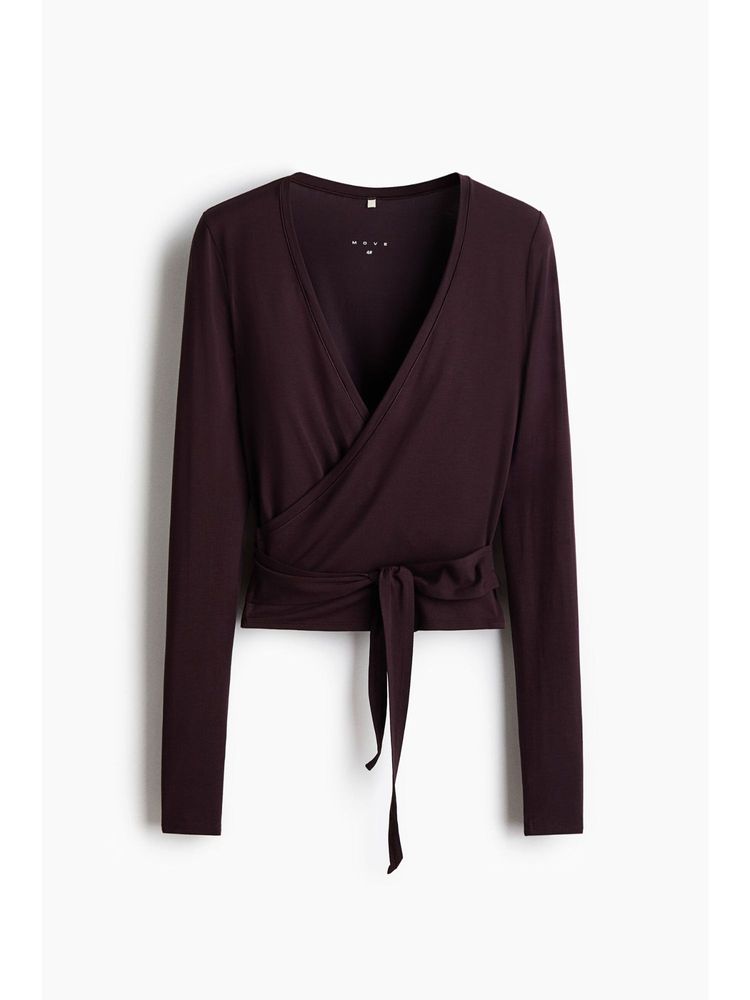 h&m move H&M Sports Wrap Top In Modal-picture-33