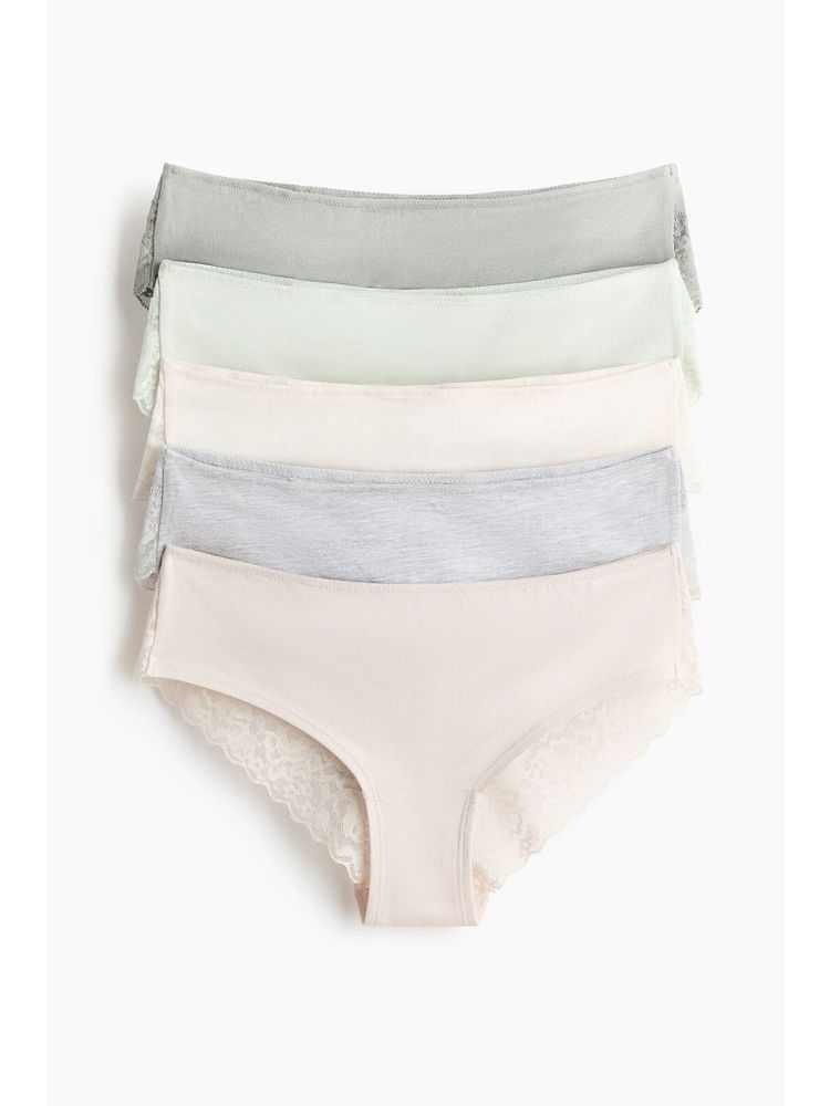 H&M Women Beige 5-Pack Hipster Briefs-image-13