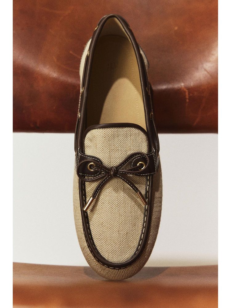 H&M Women Beige Deck Moccasins-picture-60