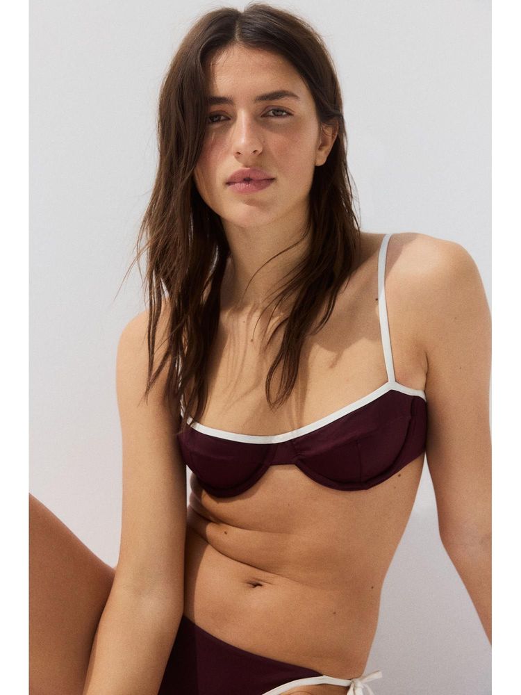 H&M Women Purple Balconette Bikini Top-image-42