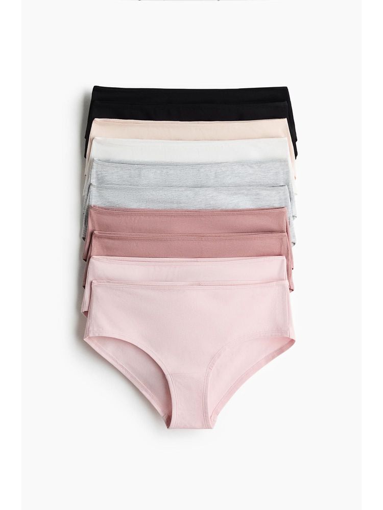 H&M Women Multi-Color 10-Pack Cotton Hipster Briefs-picture-22