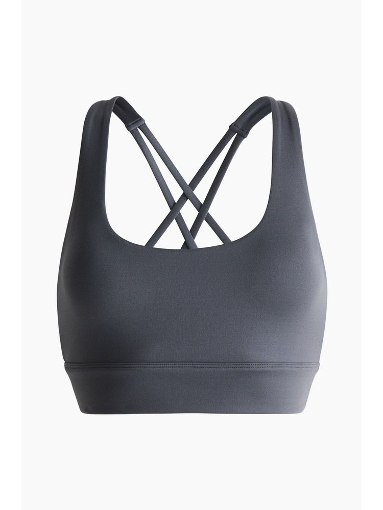 h&m move H&M Women Grey Medium Support Sports bra with SoftMove-picture-12