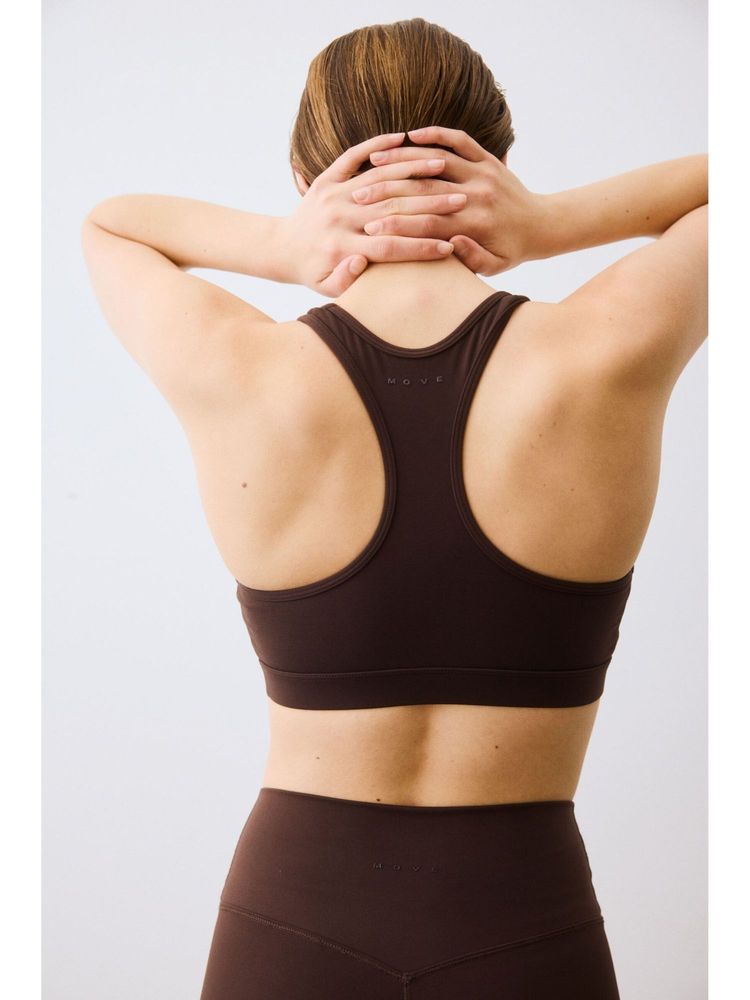 h&m move H&M Women Brown Medium Support Sports bra with SoftMove-picture-11